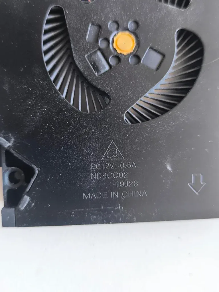Ventilátor notebooku po vyčistení