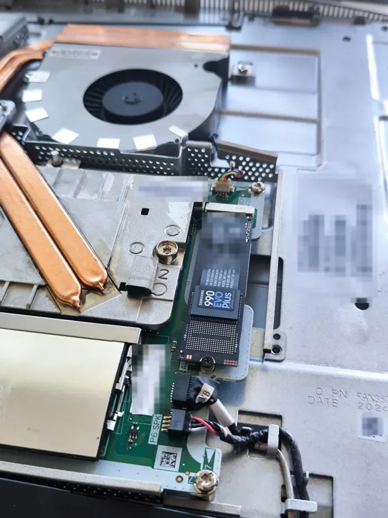Nový SSD disk Samsung 990 EVO Plus 2 TB v HP All-in-One