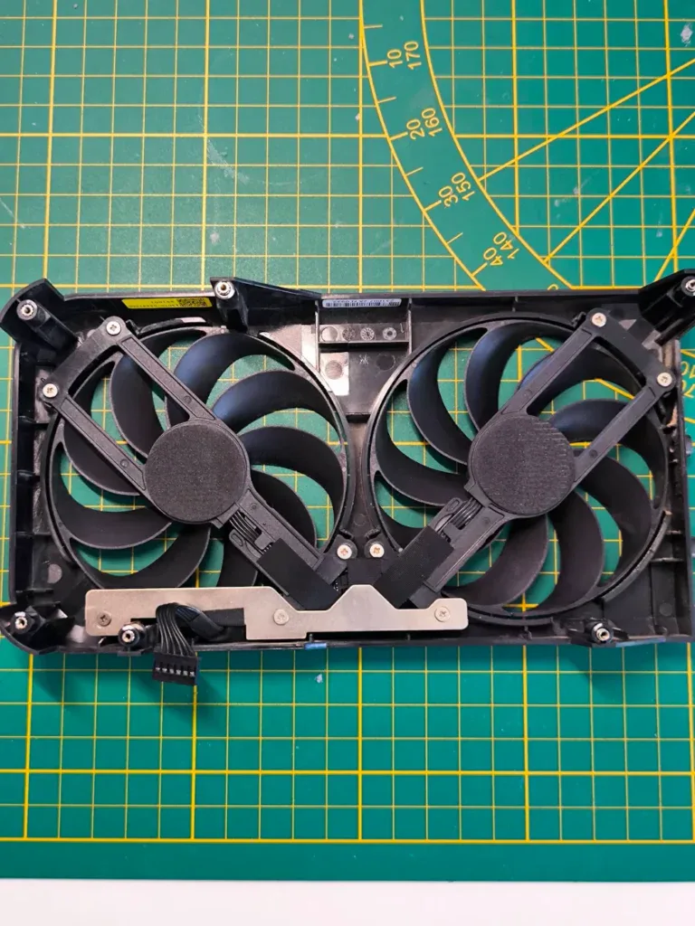 Vyčistené ventilátory grafickej karty